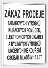 Zákaz prodeje tabákových výrobků osobám mladším 18 let