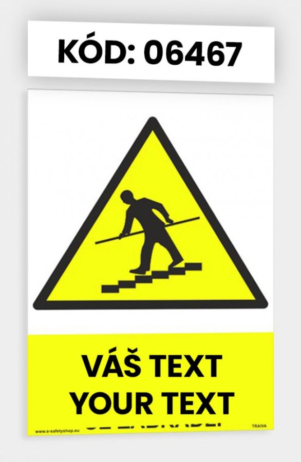 Výstražné tabulky s vlastním piktogramem i textem