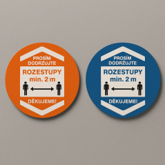 Podlahové značení II. - Prosím udržujte rozestup, kruh