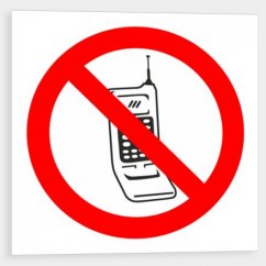 Zákaz používání mobilních telefonů - symbol