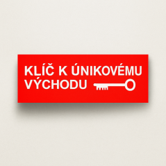Klíč k únikovému východu fotoluminiscenční