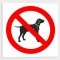 Zákaz vstupu se psem - symbol