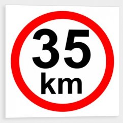 Speed ​​limit 35 km/h