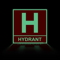 Označení hydrantu fotoluminiscenční