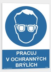 Pracuj v ochranných brýlích