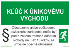 Bezpečnostná tabuľka - Kľúč k hasiacim prostriedkom - hasiacim prístrojom