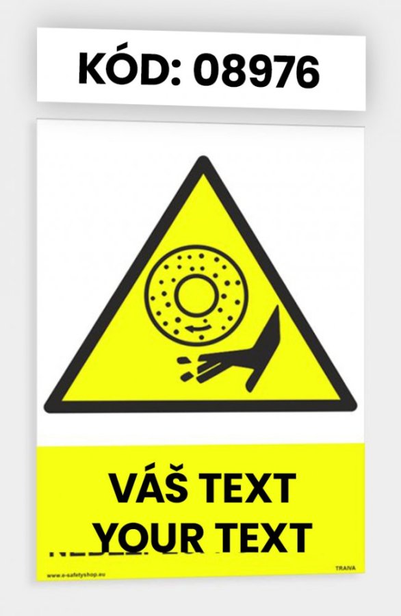Výstražné tabulky s vlastním piktogramem i textem