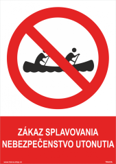 Zákaz splavovana nebezpečenstvo utopenia