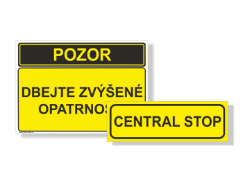 Výstražné tabulky jen s texty - Výrobek na zakázku
