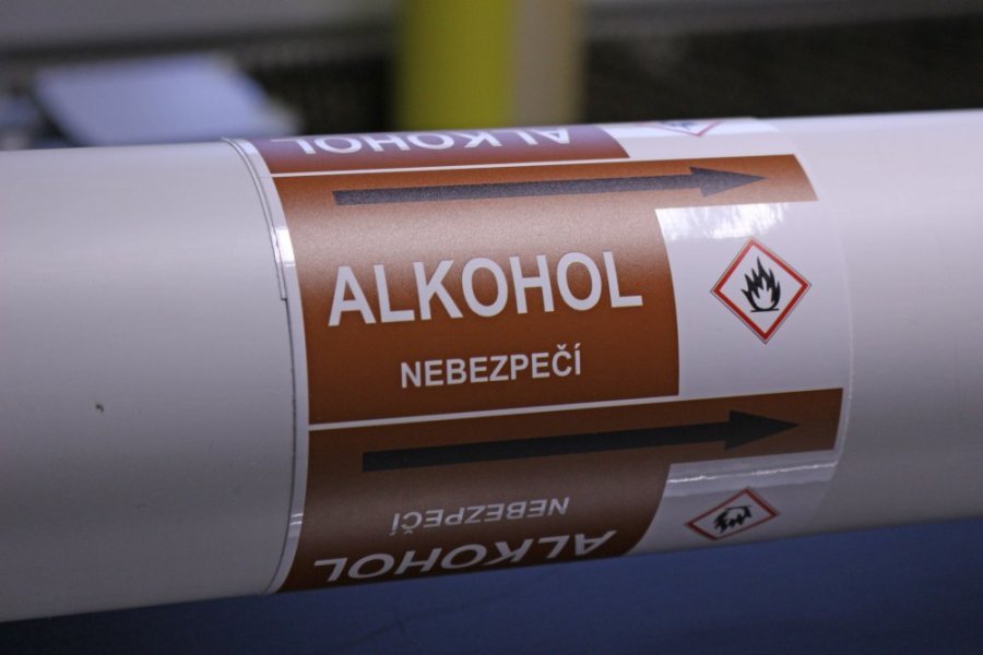 Páska na značenie potrubia Signus M25 - ALKOHOL