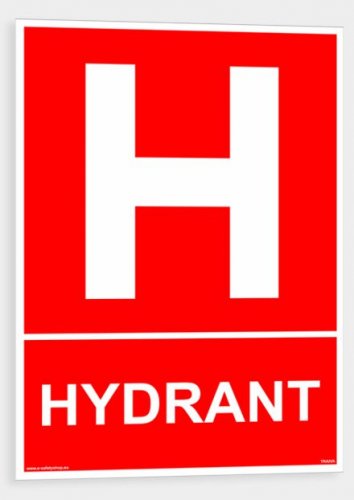 Hydrant s textem