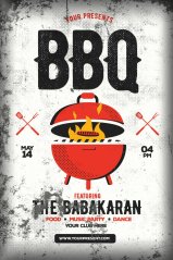 Plechová ceduľka "BBQ Party Flyer"