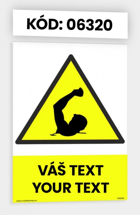 Výstražné tabulky s vlastním piktogramem i textem