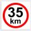 Omezení rychlosti 35 km/h