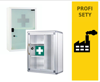 Lekárničky pre výrobné priestory - Varianty - Lekárnička kovová, Signus B008, Rozmer: š: 21,5 x v: 32 x h: 8 cm, Kód: 25330