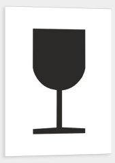 Packaging marking Fragile / pictogram