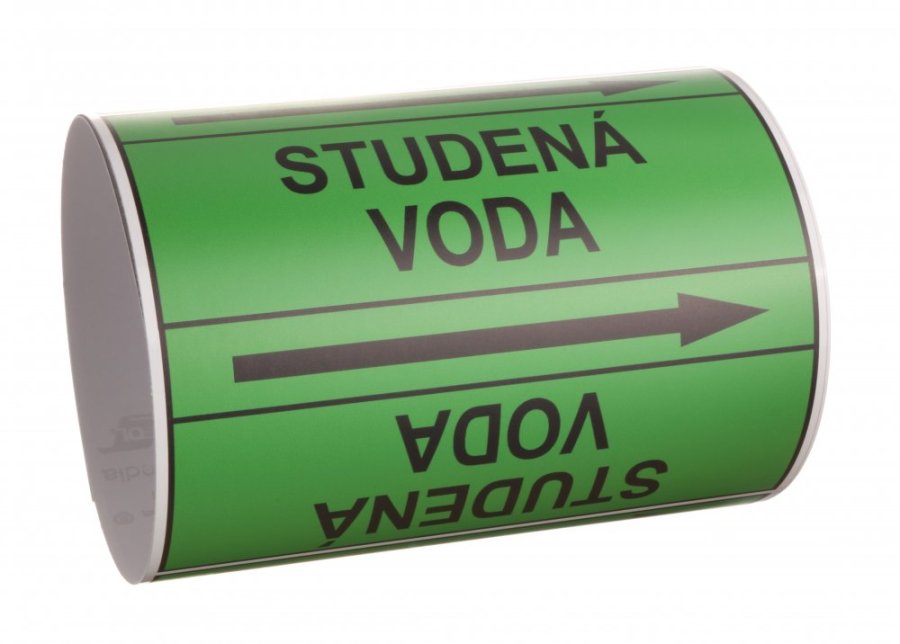 Páska na značení potrubí Signus M25 - STUDENÁ VODA
