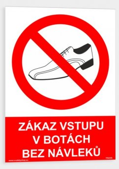 Zákaz vstupu v botách bez návleků