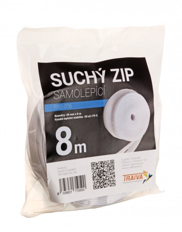 Suchý zips samolepiaci 8 m x 20 mm BBS-016