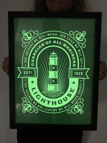 Picture glowing in the dark - RETRO LIGHTHOUSE  theme