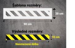 Plastové šablony pro žlutočerné šrafování