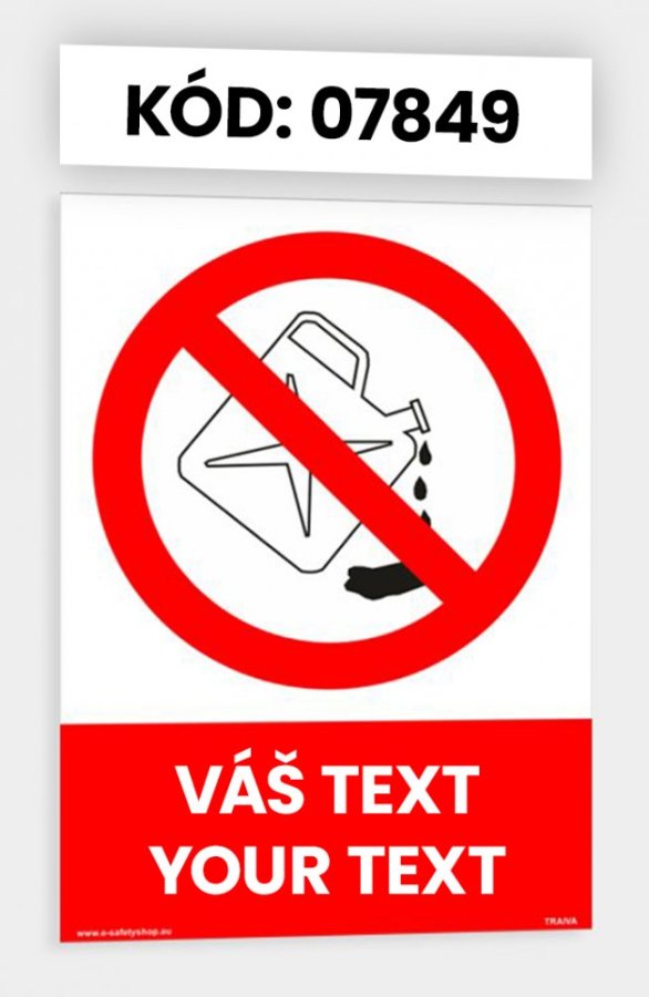 Zákazové tabulky s vlastním piktogramem i textem