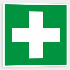 První pomoc - symbol  Označení lékárničky na zeď
