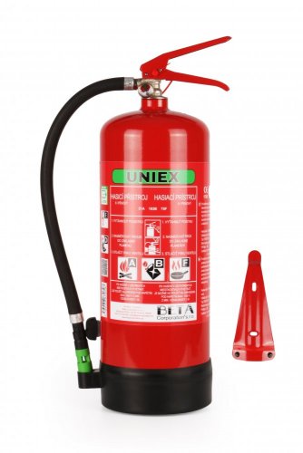UNIEX Penový hasiaci prístroj F6 BETA WLi - 6L, na hasenie lítiových batérií