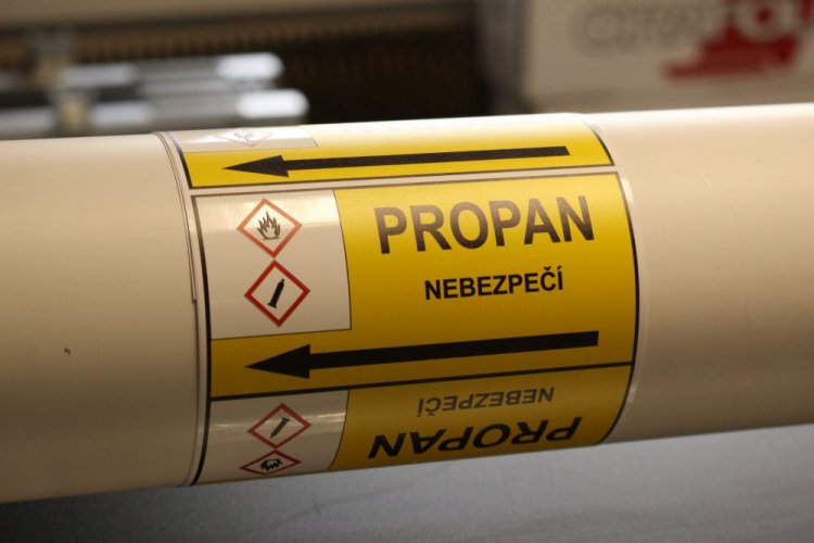 Páska na značení potrubí Signus M25 - PROPAN