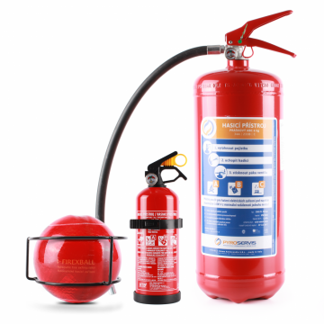 Práškové hasiace prístroje - Použitie - Osobné automobily