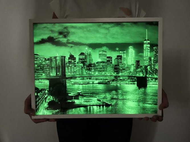 Svítící obraz - město / Manhattan