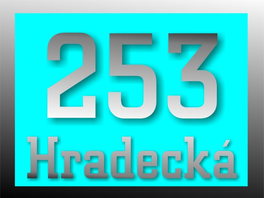 Domovní číslo barevné
