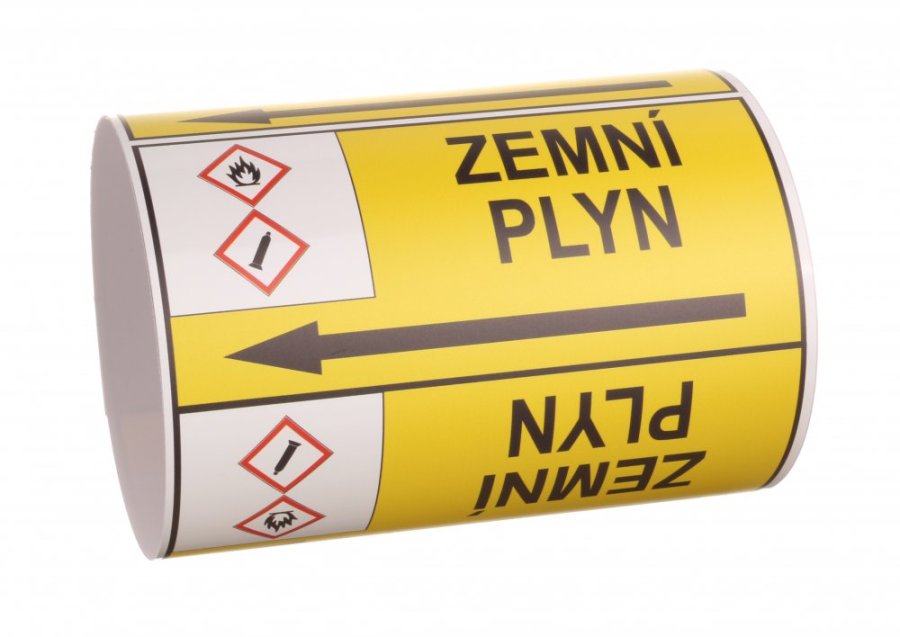Páska na značení potrubí Signus M25 - ZEMNÍ PLYN