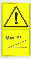 Výstraha - Svahová dostupnost 9°