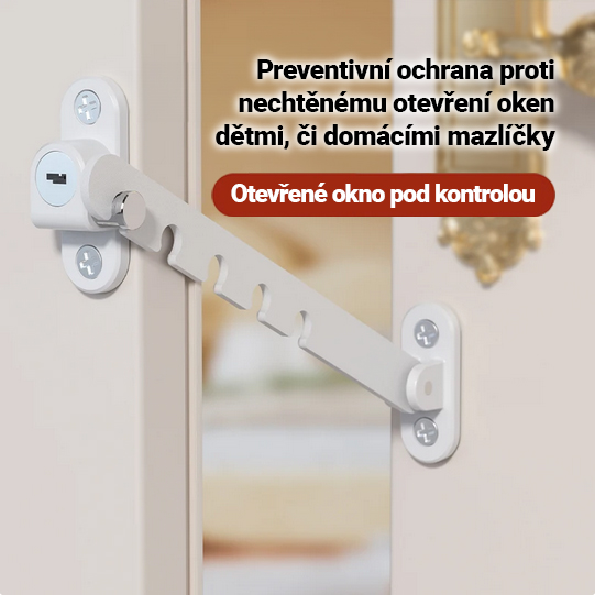 Metal safety lock for windows and balcony doors