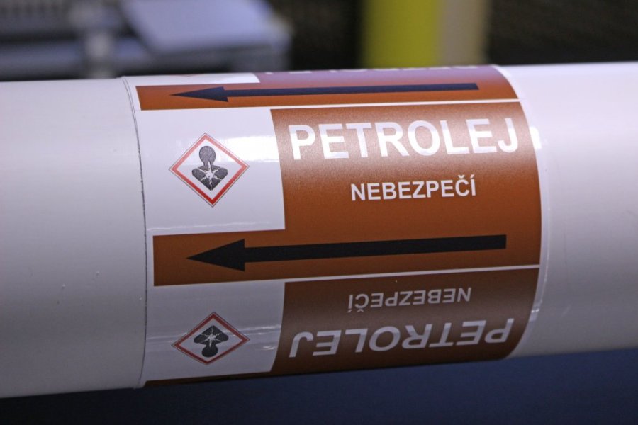 Páska na značenie potrubia Signus M25 - PETROLEJ