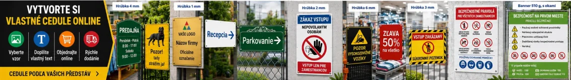 Vlastné návrhy ceduliek