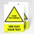 Warning signs with their own pictogram and text
