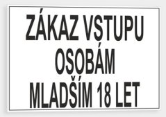 Zákaz vstupu osobám mladším 18 let