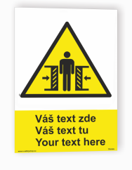 Tabuľka s Vaším vlastným textom "Výstraha 13"