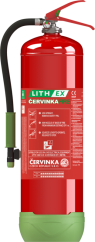 Fire extinguisher for extinguishing lithium batteries AVD LITH EX9 - 9 l, WITH REVISION
