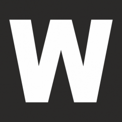 Letter "W" horizontal signage template