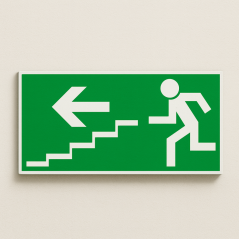 Únikové schodisko vľavo dole