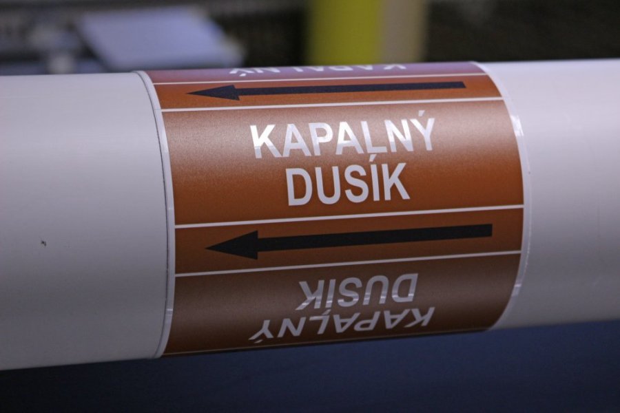 Páska na značení potrubí Signus M25 - KAPALNÝ DUSÍK