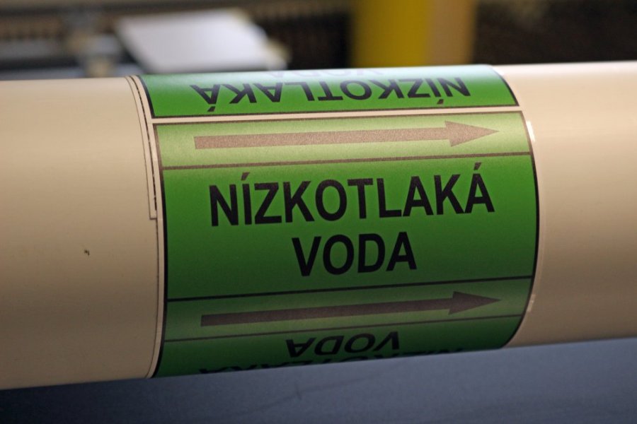 Páska na značení potrubí Signus M25 - NÍZKOTLAKÁ VODA