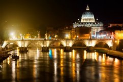 Svítící obraz - město / Vatican
