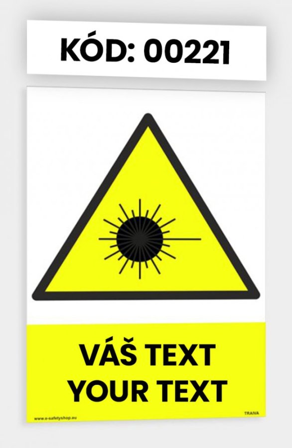 Výstražné tabulky s vlastním piktogramem i textem