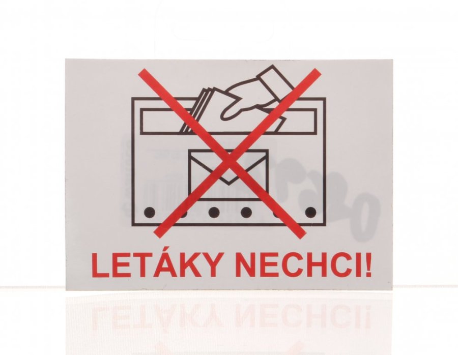 Letáky nechci! Samolepka A7, 105 x 74 mm
