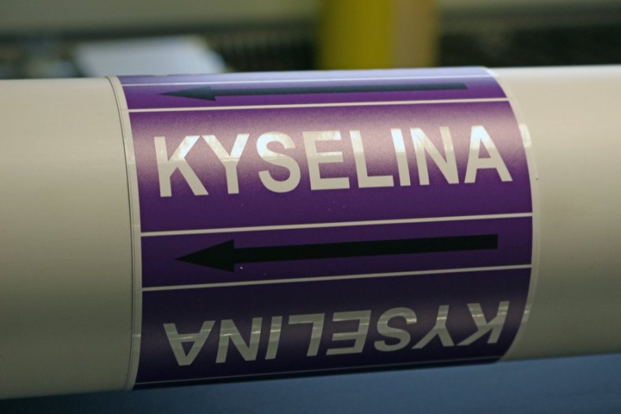 Páska na značenie potrubia Signus M25 - KYSELINA