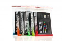 Fotoluminiscenční pigmenty FTL 440 do vodou ředitelných barev, SADA 6 x 20 g, sáčky: bílý, modrý, zelený, žlutý, červený, oranžový